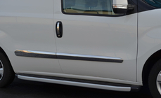 Fiat Doblo II 2010-2022 Moulures de Portes Acier Inoxydable (4 pcs) Carmos - Acier Inoxydable Turc photo 5