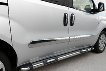 Fiat Doblo II 2010-2022 Moulures de Portes Acier Inoxydable (4 pcs) Carmos - Acier Inoxydable Turc photo 1
