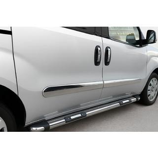 Moulures de Portes Acier Inoxydable (4 pcs) Fiat Doblo II 2010-2022 photo 1