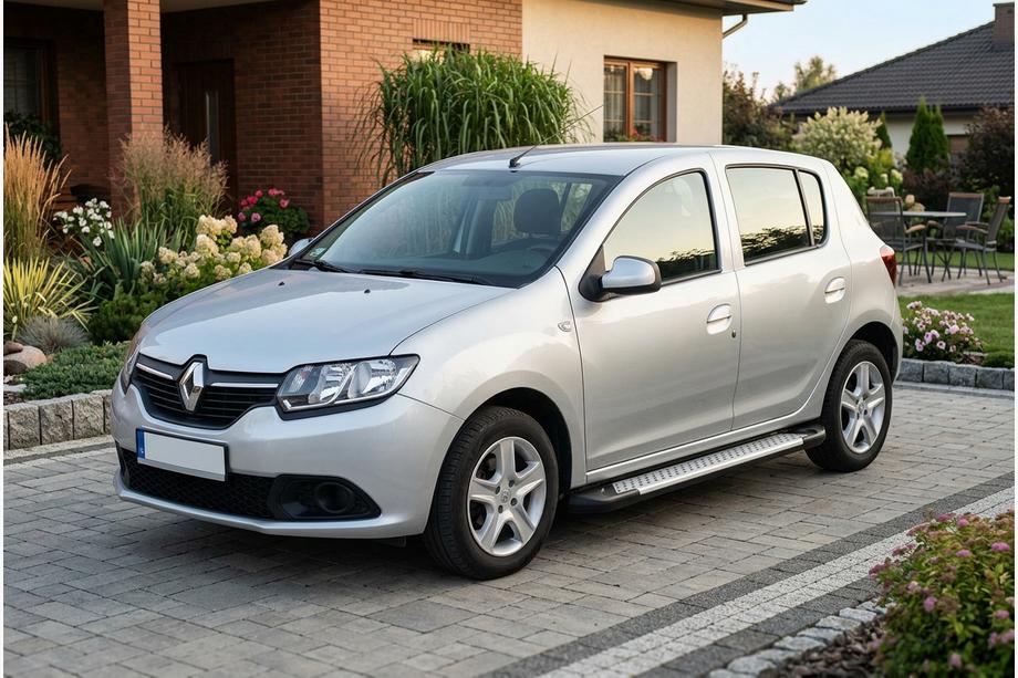 Renault Sandero 2013-2022 Marchepieds Latéraux Allmond Grey (2 pcs, Aluminium) Image