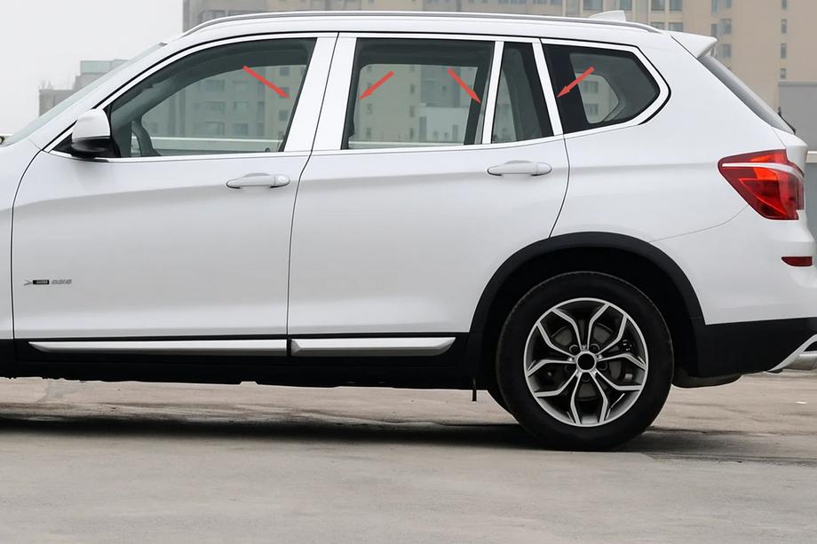 BMW X3 F25 2011-2018 Couvre montants de porte en acier inoxydable Image