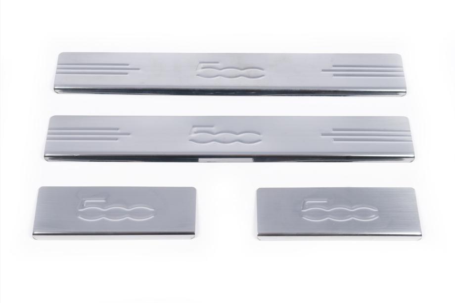 Fiat 500/500L 2013-2022 Seuils de porte 500L (Carmos, 4 pcs, inox) Photo 4