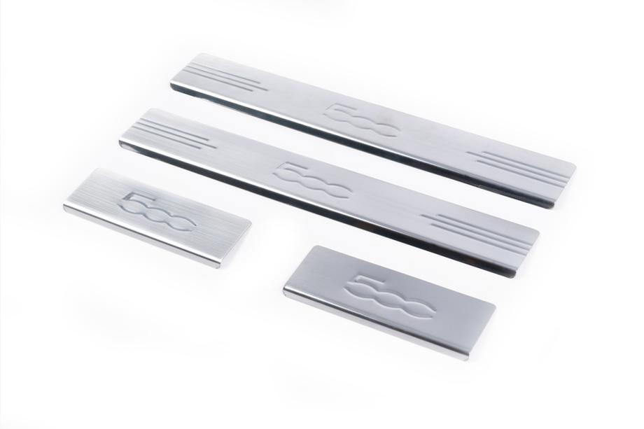 Fiat 500/500L 2013-2022 Seuils de porte 500L (Carmos, 4 pcs, inox) Photo 3