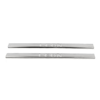 Seuils de porte Carmos (2 portes, inox) Seat Leon 2013-2020 photo 2