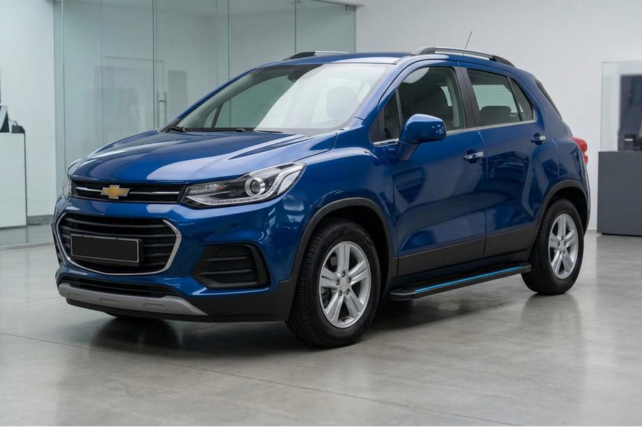 Chevrolet Trax 2012-2023 Marchepieds Latéraux Maya Blue (2 pcs, Aluminium) Image