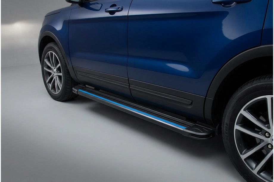 Ford Explorer 2011-2019 Marchepieds Latéraux Maya Blue (2 pcs, Aluminium) Image
