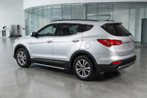 Hyundai Santa Fe 3 2012-2018 Marchepieds latéraux Bosphorus Grey (2 pcs, aluminium) photo 1