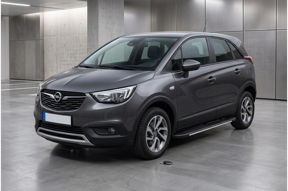 Opel Crossland X 2017-2024 Marchepieds latéraux Bosphorus Grey (2 pcs, aluminium) Image