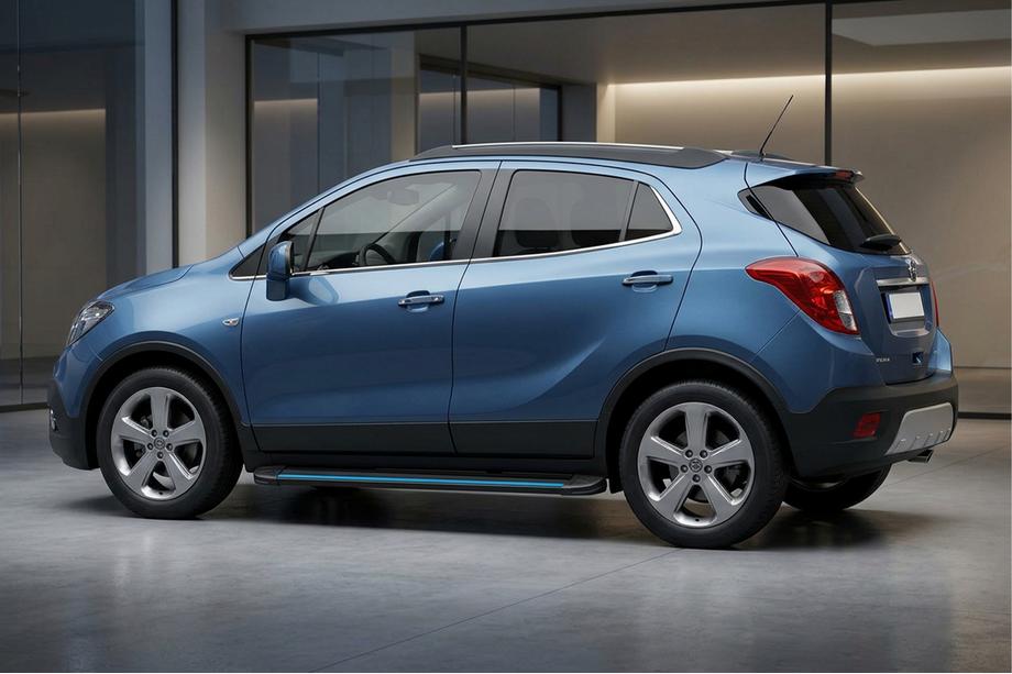 Opel Mokka 2012-2021 Marchepieds Latéraux Maya Blue (2 pcs, Aluminium) Image