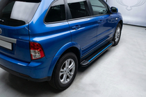 SsangYong Action 2005-2018 Marchepieds Latéraux Maya Blue (2 pcs, Aluminium) photo 1