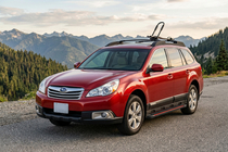 Subaru Outback 2009-2014 Marchepieds Latéraux Maya Red (2 pcs, Aluminium) photo 1