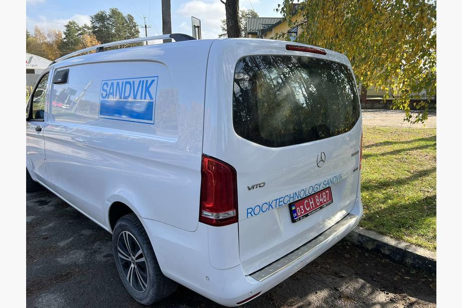 Mercedes Vito/V-class W447 2014- Barres de Toit Chrome DDU (Pieds Plastique) Image