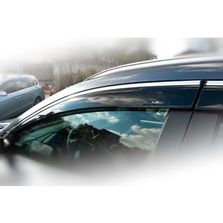 Déflecteurs de vitres avec moulure chromée (4 pcs, HIC) Honda CRV 2017-2022 photo 3