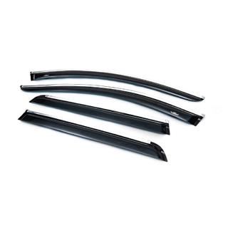 Déflecteurs de vitres avec moulure chromée (4 pcs, HIC) Volvo XC90 2002-2014 photo 4