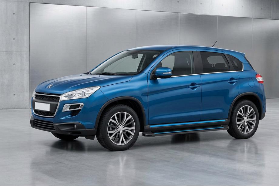 Peugeot 4008 2012-2017 Marchepieds Latéraux Maya Blue (2 pcs, Aluminium) Image