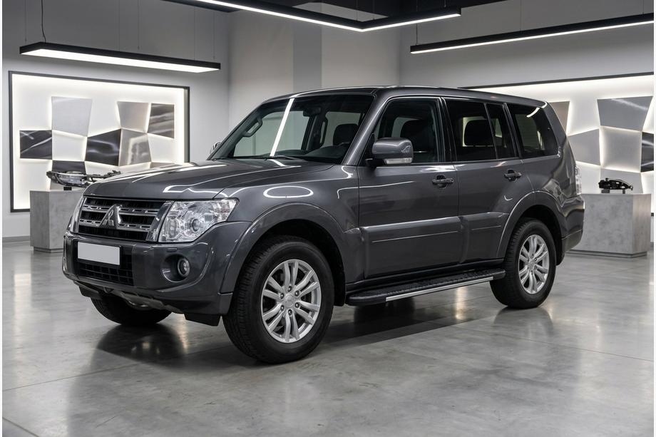 Mitsubishi Pajero Wagon IV 2006-2021 Marchepieds latéraux Bosphorus Grey (2 pcs, aluminium) Image