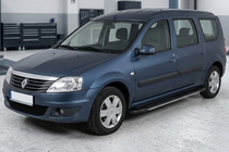 Dacia Logan MCV 2004-2014 Marchepieds latéraux Bosphorus Grey (2 pcs, aluminium) photo 1