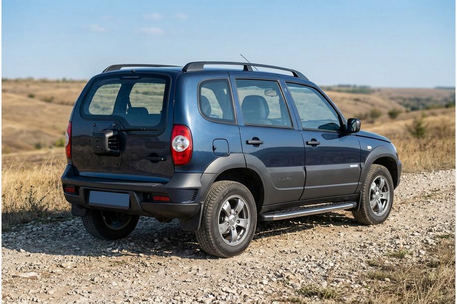 Chevrolet Niva 1998-2020 Marchepieds Latéraux BlackLine (2 pcs, Aluminium) Image