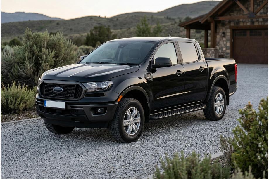 Ford Ranger 2011–2022 Marchepieds Latéraux Tayga Black (2 pcs, Aluminium) Image