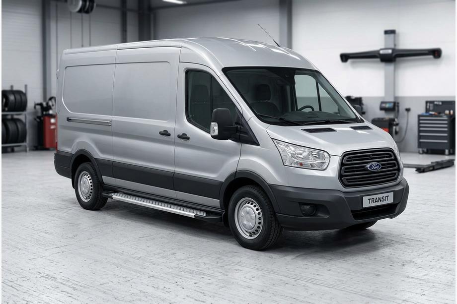 Ford Transit 2014- Marchepieds Latéraux New Vision Grey (2 pcs, Aluminium) Image