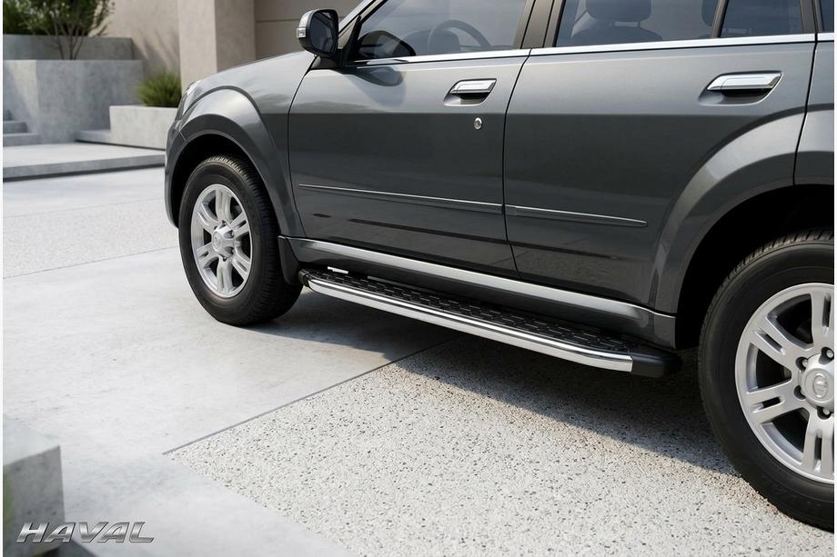 GreatWall Haval/Hover H3 2005-2013 Marchepieds Latéraux BlackLine (2 pcs, Aluminium) Image
