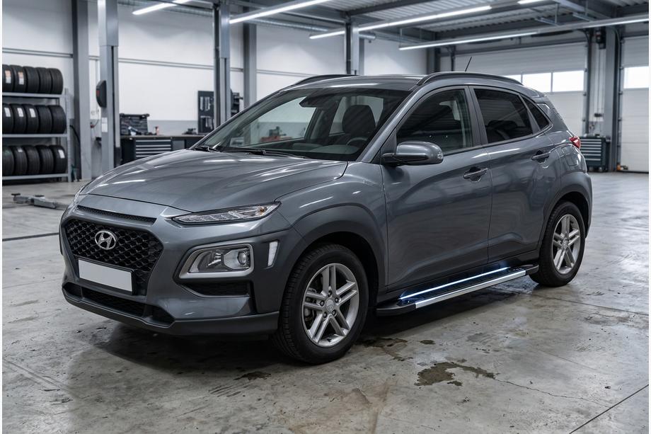 Hyundai Kona 2017-2023 Marchepieds Latéraux RedLine Black (2 pcs, Aluminium) Photo 1