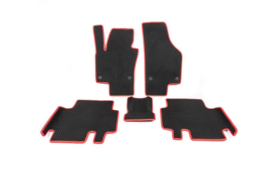 Volkswagen Sharan 2010-2023 Tapis de sol en polyuréthane (2e rangée, EVA, noir) Photo 6