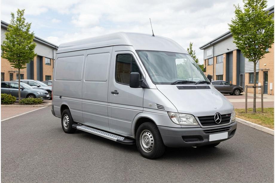 Mercedes Sprinter W901/902/903/904/905 1995–2006 Marchepieds Latéraux New Vision Grey (2 pcs, Aluminium) Empattement Moyen Image