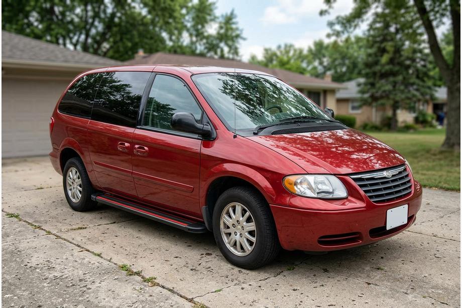 Chrysler Voyager 2001-2007 Marchepieds Latéraux Maya Red (2 pcs, Aluminium) Image