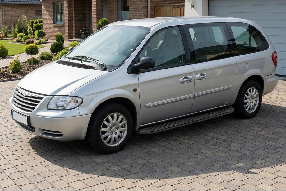 Chrysler Voyager 2001-2007 Marchepieds Latéraux Tayga Black (2 pcs, Aluminium) Image