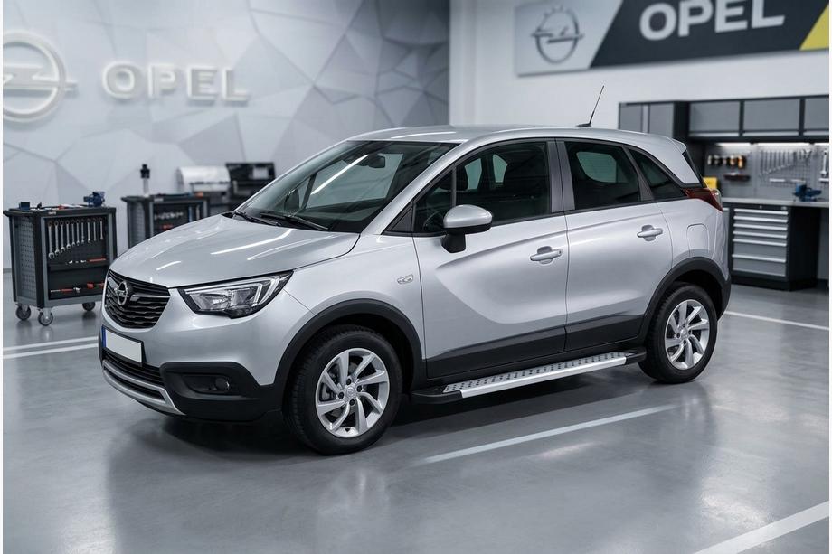 Opel Crossland X 2017-2024 Marchepieds Latéraux New Vision Grey (2 pcs, Aluminium) Image