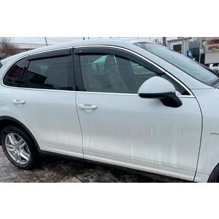 Déflecteurs de vitres avec bande chromée (4 pcs, HIC) Porsche Cayenne 2010-2017 photo 2