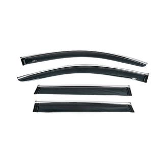 Déflecteurs de vitres avec bande chromée (4 pcs, HIC) Porsche Cayenne 2010-2017 photo 4