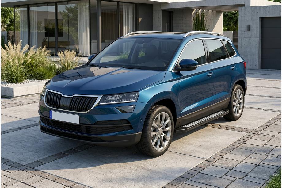 Skoda Karoq 2018- Marchepieds Latéraux New Vision Black (2 pcs, Aluminium) Image