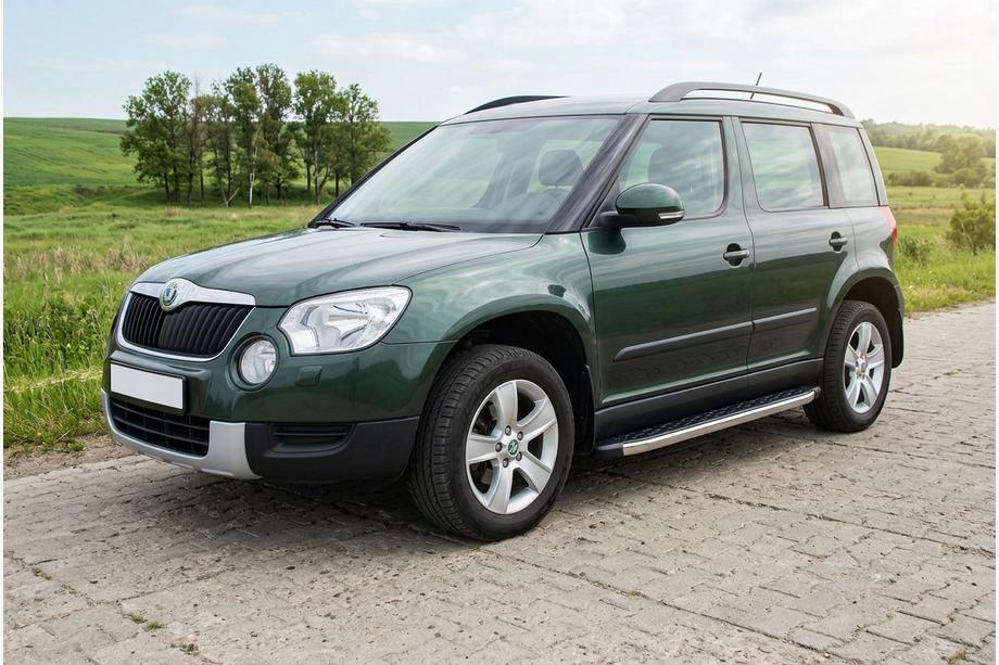 Skoda Yeti 2009-2017 Marchepieds Latéraux BlackLine (2 pcs, Aluminium) Image