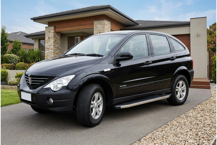 SsangYong Action 2005-2018 Marchepieds Latéraux BlackLine (2 pcs, Aluminium) Image