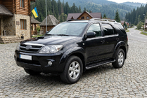 Toyota Fortuner 2006-2015 Marchepieds Latéraux Allmond Black (2 pcs, aluminium) photo 1