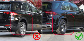 Mercedes GLE W167 2018- Bavettes Premium (élargisseurs d'ailes peints, modèle sans marchepieds, 4 pcs) photo 4