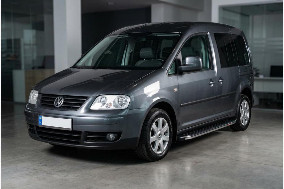 Volkswagen Caddy 2004-2010 Marchepieds Latéraux BlackLine (2 pcs, Aluminium) Image