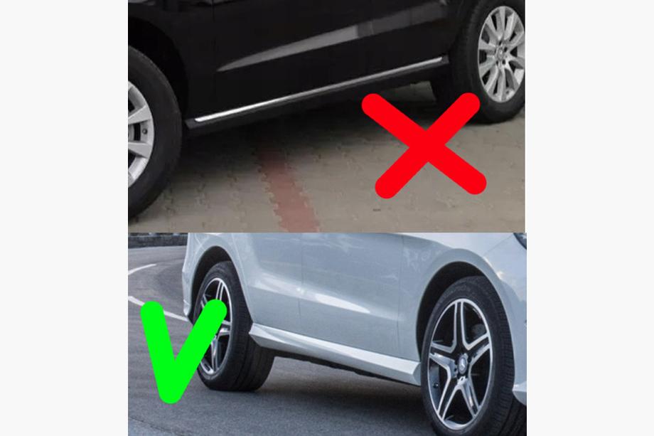 Mercedes GLE/ML class W166 2011-2018 Bavettes avant d'origine pour ML/GLE W166 sans marchepieds (bas de caisse AMG) Photo 2