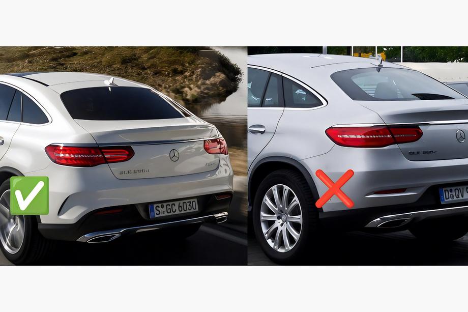 Mercedes GLE coupe C292 2015-2019 Bavettes Premium sans bas de caisse (4 pcs) Photo 6