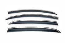 Opel Corsa D 2007-2014 Déflecteurs de vitres avec moulure chromée (4 pcs, Niken) photo 2