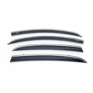 Déflecteurs de vitres avec moulure chromée (4 pcs, Niken) photo 2