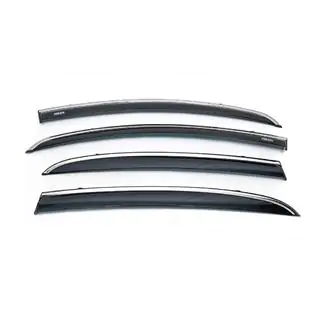 Déflecteurs de vitres avec moulure chromée (4 pcs, Niken) photo 2