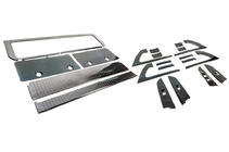 Toyota Land Cruiser 200 2007-2021 Kit d'inserts (aluminium foncé brossé) photo 4