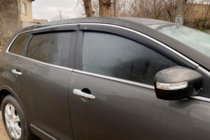 Mazda CX-9 2007-2016 Déflecteurs de vitres avec moulure chromée (4 pcs, HIC) photo 1