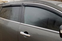 Mazda CX-9 2007-2016 Déflecteurs de vitres avec moulure chromée (4 pcs, HIC) photo 2