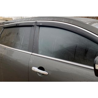 Déflecteurs de vitres avec moulure chromée (4 pcs, HIC) photo 2