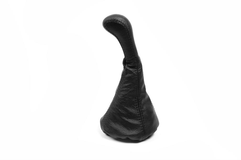 Soufflet de levier de vitesse universel avec pommeau (noir, cuir) Photo 2