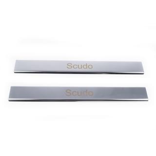 Couvre Seuils de Porte (Carmos, 2 pcs, Acier Inoxydable) Fiat Scudo 2007-2015 photo 2